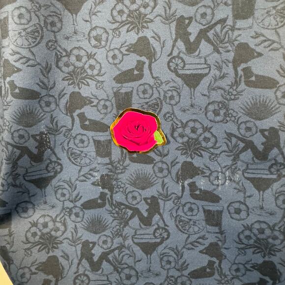 William Murray Men’s M Golf Polo Shirt Margarita Girl Print Stretch Performance - Picture 9 of 13